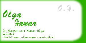 olga hamar business card